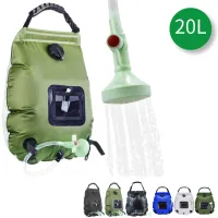 Bolsas de agua de 20L para exteriores, ducha solar, portátil, plegable, para senderismo, escalada, camping, ducha