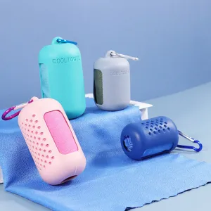 Toalla de microfibra de secado rápido, deportiva, de enfriamiento instantáneo, portátil, para viajes al aire libre, fitness, correr, natación.